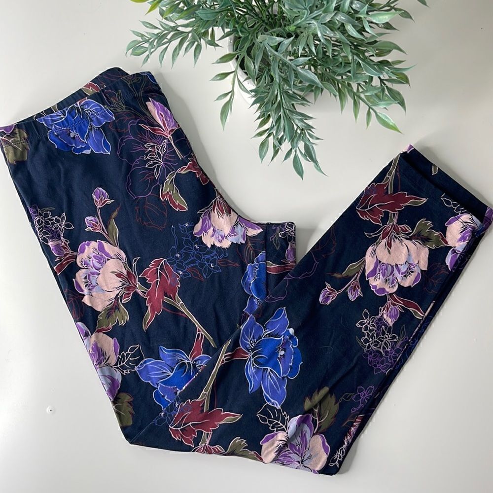 Joe Fresh floral cotton leggings.  Size XL.